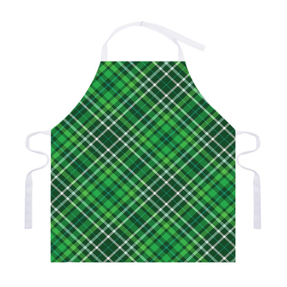 Irish Plaid Pattern Print Adjustable Apron