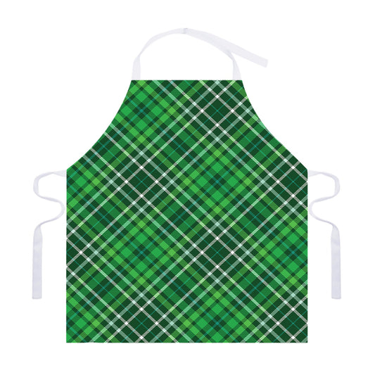 Irish Plaid Pattern Print Adjustable Apron