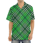 Irish Plaid Pattern Print Aloha Shirt