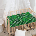 Irish Plaid Pattern Print Baby Crib Sheet