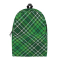 Irish Plaid Pattern Print School Backpack