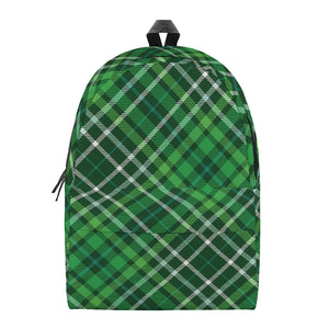 Irish Plaid Pattern Print Backpack