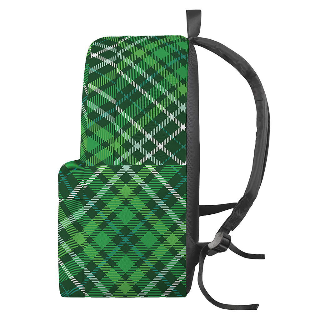 Irish Plaid Pattern Print Backpack