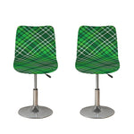 Irish Plaid Pattern Print Bar Stool Covers