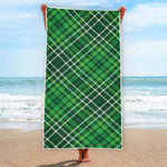 Irish Plaid Pattern Print Beach Towel