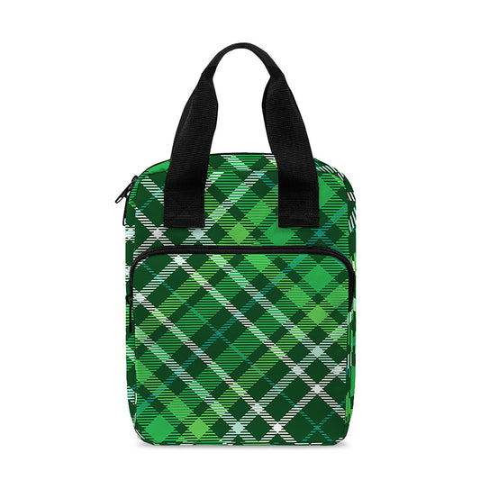 Irish Plaid Pattern Print Bible Tote Bag