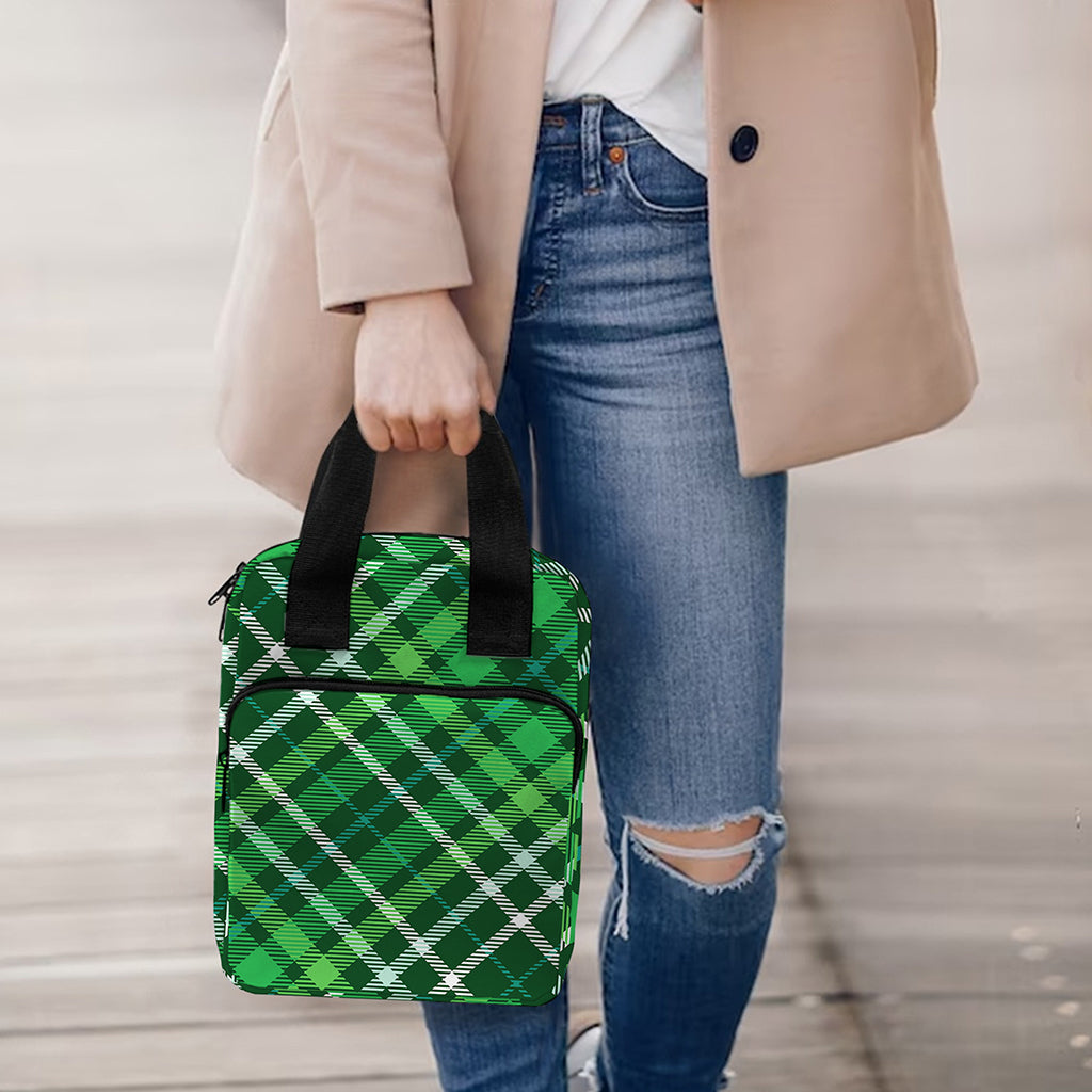 Irish Plaid Pattern Print Bible Tote Bag