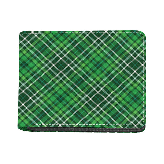 Irish Plaid Pattern Print Bifold Wallet