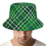 Irish Plaid Pattern Print Bucket Hat