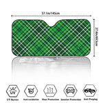 Irish Plaid Pattern Print Car Windshield Sun Shade