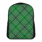 Irish Plaid Pattern Print Casual Backpack