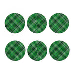 Irish Plaid Pattern Print Coaster Set