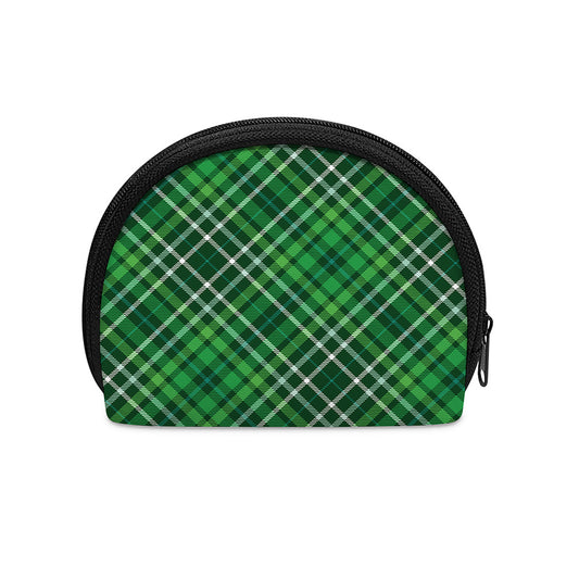 Irish Plaid Pattern Print Coin Purse
