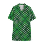 Irish Plaid Pattern Print Cotton Hawaiian Shirt