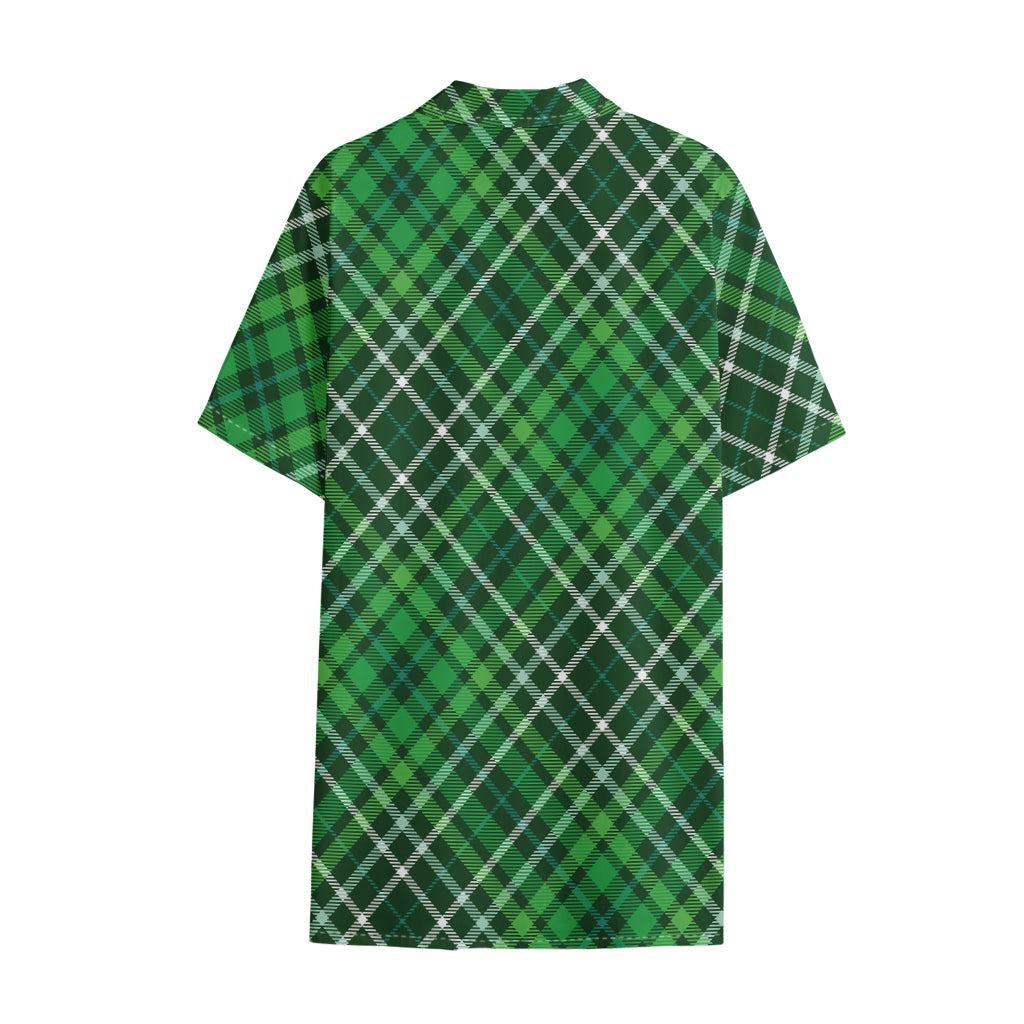 Irish Plaid Pattern Print Cotton Hawaiian Shirt