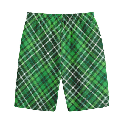 Irish Plaid Pattern Print Cotton Shorts