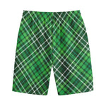 Irish Plaid Pattern Print Cotton Shorts