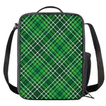 Irish Plaid Pattern Print Crossbody Lunch Bag