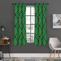Irish Plaid Pattern Print Grommet Curtain Panels