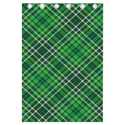 Irish Plaid Pattern Print Curtain