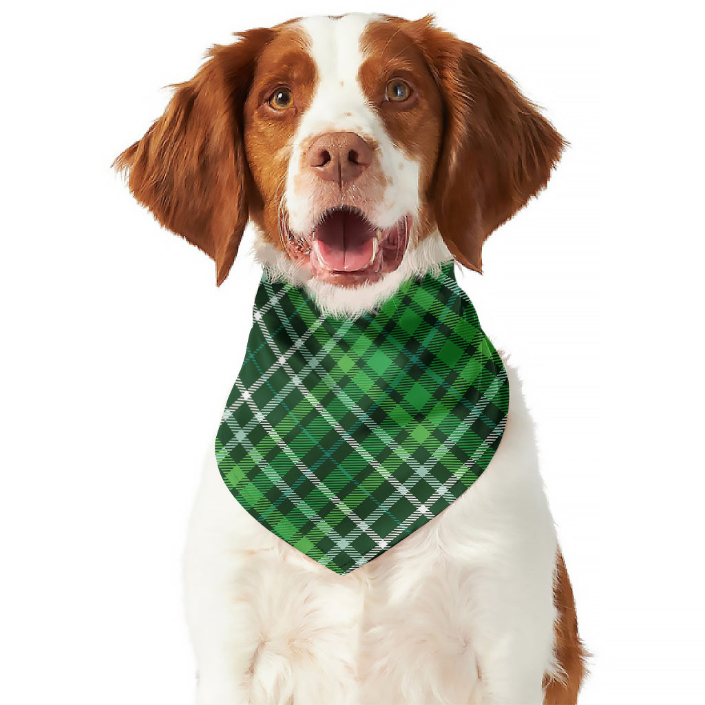 Irish Plaid Pattern Print Dog Bandana