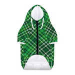 Irish Plaid Pattern Print Dog Zip Up Hoodie