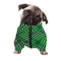 Irish Plaid Pattern Print Dog Zip Up Jacket