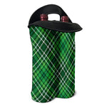 Irish Plaid Pattern Print Double Neoprene Wine Tote