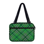 Irish Plaid Pattern Print Double Strap Bible Bag