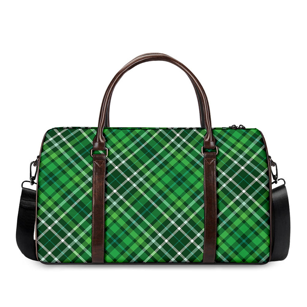 Irish Plaid Pattern Print Duffle Bag