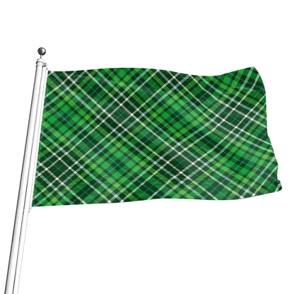 Irish Plaid Pattern Print Flag