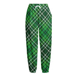 Irish Plaid Pattern Print Fleece Lined Knit Pants