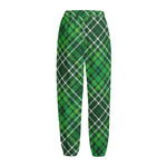 Irish Plaid Pattern Print Fleece Lined Knit Pants