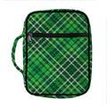 Irish Plaid Pattern Print Front Pocket Bible Bag