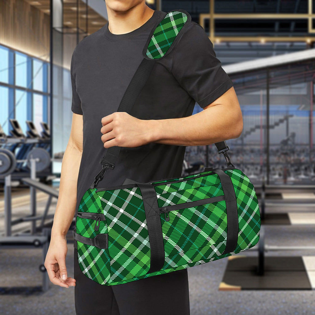 Irish Plaid Pattern Print Gym Bag