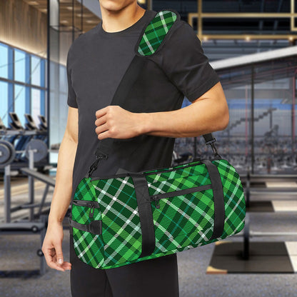 Irish Plaid Pattern Print Gym Bag