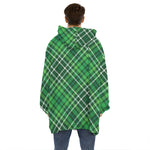 Irish Plaid Pattern Print Hoodie Blanket
