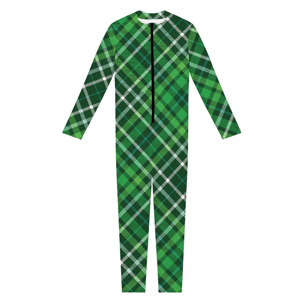 Irish Plaid Pattern Print Jumpsuit