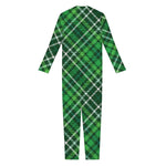 Irish Plaid Pattern Print Jumpsuit