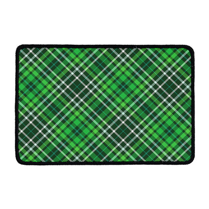 Irish Plaid Pattern Print Kitchen Mat
