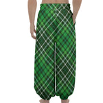 Irish Plaid Pattern Print Lantern Pants