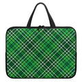 Irish Plaid Pattern Print Laptop Sleeve With Handle