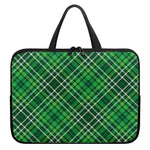 Irish Plaid Pattern Print Laptop Sleeve With Handle