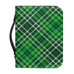 Irish Plaid Pattern Print Leather Bible Cover