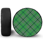 Irish Plaid Pattern Print Leather Spare Tire Cover