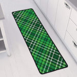 Irish Plaid Pattern Print Long Kitchen Mat