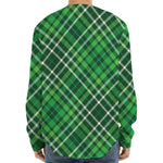 Irish Plaid Pattern Print Long Sleeve Baseball Jersey