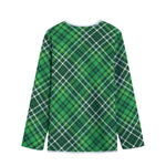 Irish Plaid Pattern Print Long Sleeve Short Coat