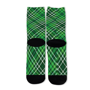 Irish Plaid Pattern Print Long Socks