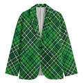 Irish Plaid Pattern Print Men's Blazer